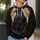 Midnight Raven Beneath a Harvest Moon for Halloween Nights and Gothic Nature Enthusiasts All-over Print Hoodie (Lightweight) - 5