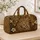 Golden Leopard Portrait And Safari Spots For Tropical Getaways And Weekend Escapes Quilted Weekend Bag - 4
