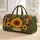 Golden Sunflower Folk Florals for Cheerful Weekend Getaways and Summer Travel Quilted Weekend Bag - 1