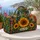 Golden Sunflower Folk Florals for Cheerful Weekend Getaways and Summer Travel Quilted Weekend Bag - 5