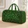Vintage Four Leaf Clover Motifs for St Patrick’s Day Travel and Everyday Carry Quilted Weekend Bag - 1