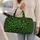 Vintage Four Leaf Clover Motifs for St Patrick’s Day Travel and Everyday Carry Quilted Weekend Bag - 2
