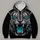 Roaring Turquoise-Eyed Tiger Portrait for Bold Casual Style and Everyday Wildlife Fans All-over Print Hoodie (Lightweight) - 4