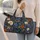 Vintage Navy Wildflower Florals for Weekend Getaways and Everyday Travel Lovers Quilted Weekend Bag - 2