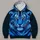 Electric Blue Tiger Portrait for Bold Everyday Style and Nature-Loving Men All-over Print Hoodie (Lightweight) - 4