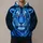 Electric Blue Tiger Portrait for Bold Everyday Style and Nature-Loving Men All-over Print Hoodie (Lightweight) - 1