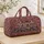 Pastel Camper Van and Wildflowers for Cozy Road Trips and Weekend Adventures Lovers Quilted Weekend Bag - 4
