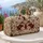 Burgundy Cross with Ivory Vintage Flowers for Faithful Everyday Travel and Devotion Quilted Weekend Bag - 5