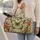 Sage Green Butterfly and Wildflower Garden for Romantic Getaways and Spring Escapes Quilted Weekend Bag - 2