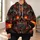 Molten Lava Skull and Cracked Volcanic Rock for Bold Alternative Streetwear All-over Print Hoodie (Lightweight) - 6