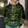 Green Skull Soldier Emblem for Outdoor Workwear and Tactical Casual Style All-over Print Hoodie (Lightweight) - 5