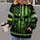 Neon Green Flag Skull for Rugged Outdoor Patriot Style and Bold Casual Weekend Wear All-over Print Hoodie (Lightweight) - 2