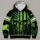 Neon Green Flag Skull for Rugged Outdoor Patriot Style and Bold Casual Weekend Wear All-over Print Hoodie (Lightweight) - 4
