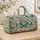 Blue Green Butterflies for Bright Spring Getaways and Carefree Travel Adventures Ahead Quilted Weekend Bag - 4