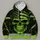Neon Green Flag Skull with Lightning for Workwear and Nighttime Streetwear Men All-over Print Hoodie (Lightweight) - 4