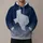 Texas Silhouette and Navy Gray Fade for Football Game Day Casual Wear All-over Print Hoodie (Lightweight) - 1