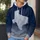 Texas Silhouette and Navy Gray Fade for Football Game Day Casual Wear All-over Print Hoodie (Lightweight) - 5