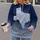 Texas Silhouette and Navy Gray Fade for Football Game Day Casual Wear All-over Print Hoodie (Lightweight) - 2