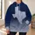 Texas Silhouette and Navy Gray Fade for Football Game Day Casual Wear All-over Print Hoodie (Lightweight) - 6