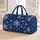 Ivory Snowflakes on Midnight Blue for Cozy Winter Getaways and Holiday Travel Lovers Quilted Weekend Bag - 1