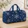 Ivory Snowflakes on Midnight Blue for Cozy Winter Getaways and Holiday Travel Lovers Quilted Weekend Bag - 4