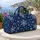 Ivory Snowflakes on Midnight Blue for Cozy Winter Getaways and Holiday Travel Lovers Quilted Weekend Bag - 5