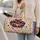 Rainbow Melting Lips and Jewel Accents for Bold Holiday Travel, A Gift for Her Quilted Weekend Bag - 2