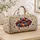 Rainbow Melting Lips and Jewel Accents for Bold Holiday Travel, A Gift for Her Quilted Weekend Bag - 4