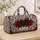 Black Heart and Crimson Roses for Romantic Getaways and Bold Everyday Travel Style Quilted Weekend Bag - 4