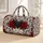 Black Heart and Crimson Roses for Romantic Getaways and Bold Everyday Travel Style Quilted Weekend Bag - 1