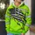 Neon Green Torn American Flag Workwear for Outdoor Jobs and Weekend Adventures All-over Print Hoodie (Lightweight) - 5