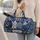 Whimsical Blue Hen Quartet for Countryside Getaways and Relaxed Weekend Escapes Quilted Weekend Bag - 2