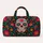 Colorful Sugar Skull and Floral Mandala for Yoga Retreats and Weekend Getaways and Road Trips Quilted Weekend Bag - 6