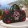Colorful Sugar Skull and Floral Mandala for Yoga Retreats and Weekend Getaways and Road Trips Quilted Weekend Bag - 5