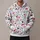 Smiling Snowman in Santa Hat for Cozy Christmas Celebrations and Winter Gift Giving All-over Print Hoodie (Lightweight) - 1