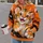 Cheerful Orange Tiger Character in Christmas Snowfall for Cozy Holiday Celebrations All-over Print Hoodie (Lightweight) - 2