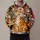 Orange Striped Tiger Santa Scene for Christmas Celebrations and Holiday Gift Giving All-over Print Hoodie (Lightweight) - 1