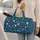 Teal Paw Prints for Cheerful Vacation Adventures and Everyday Pet Lover Getaways Quilted Weekend Bag - 2