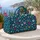 Teal Paw Prints for Cheerful Vacation Adventures and Everyday Pet Lover Getaways Quilted Weekend Bag - 5
