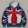 Red White and Navy Cross-Emblem Aviator Uniform for Cosplay Events and Fandom Fans All-over Print Hoodie (Lightweight) - 4