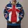 Red White and Navy Cross-Emblem Aviator Uniform for Cosplay Events and Fandom Fans All-over Print Hoodie (Lightweight) - 1