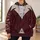Burgundy Revolutionary Waistcoat Look for Theater Cosplay and Halloween Events All-over Print Hoodie (Lightweight) - 6