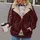 Burgundy Revolutionary Waistcoat Look for Theater Cosplay and Halloween Events All-over Print Hoodie (Lightweight) - 2