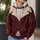 Burgundy Revolutionary Waistcoat Look for Theater Cosplay and Halloween Events All-over Print Hoodie (Lightweight) - 5