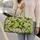 Lime Slice and Green Leaf Citrus Style for Bright Summer Travel and Vacation Getaways Quilted Weekend Bag - 2