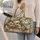Ivory Skull With Tropical Florals for Coastal Getaways and Summer Travel Adventures Quilted Weekend Bag - 2