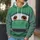 Green Cartoon Race Car Front for Halloween Cosplay and Family Theme Park Outings All-over Print Hoodie (Lightweight) - 5