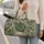 Tropical Green Monstera and Fern Foliage for Relaxed Island Getaways and Summer Escapes Quilted Weekend Bag - 2