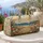 Wildflower Meadow And Blue Coastal Waves For Relaxed Summer Vacation And Scenic Getaways Quilted Weekend Bag - 5