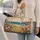 Wildflower Meadow And Blue Coastal Waves For Relaxed Summer Vacation And Scenic Getaways Quilted Weekend Bag - 2